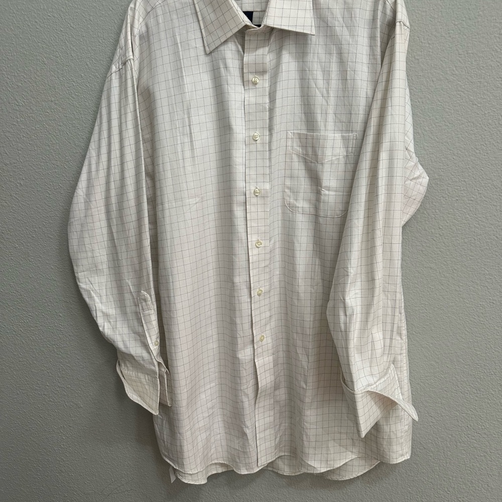 Men's White Checkered Shirt